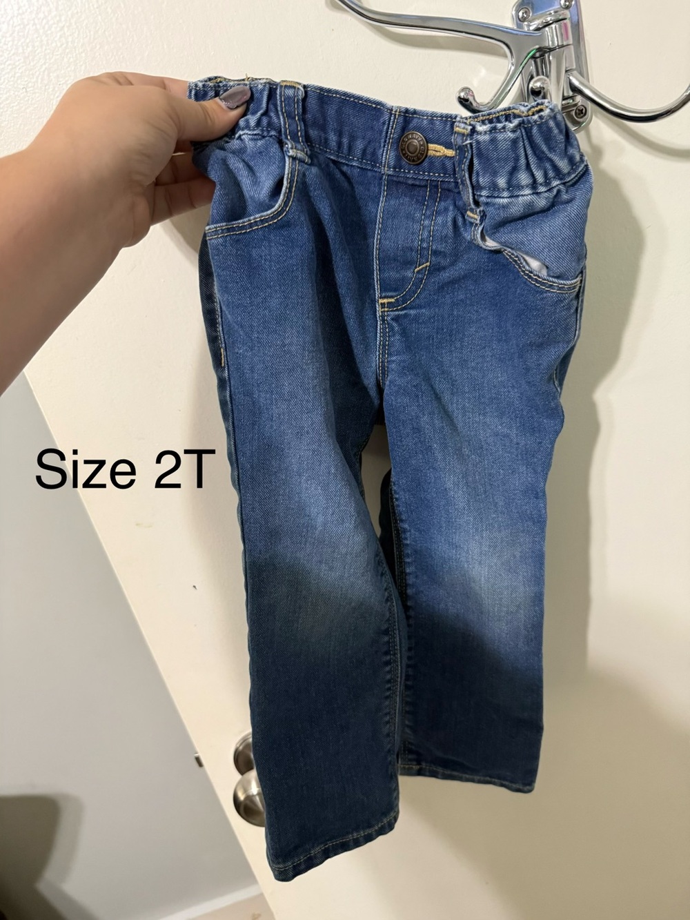 Toddler Blue Denim Pull-On Jeans - Size 2T